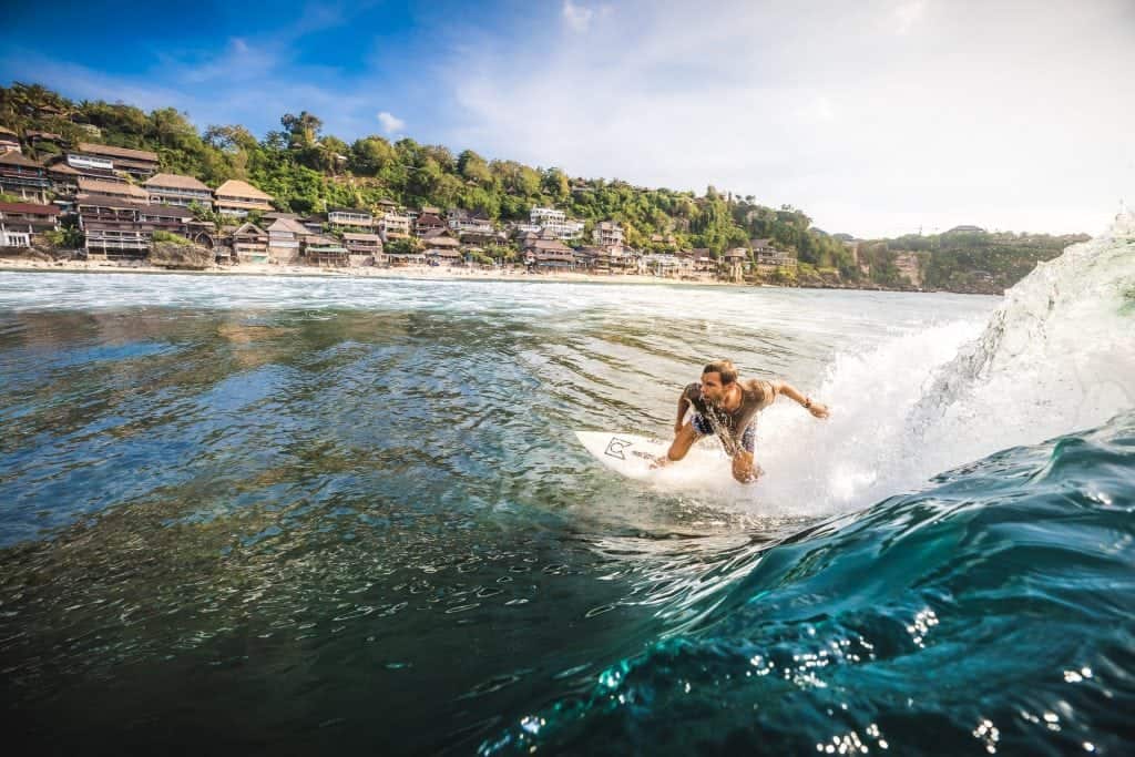 Surfing Bingin Beach
